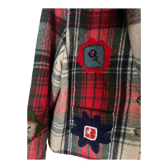 Vintage Sandy Starkman Wool Blazer Embroidery & Patches Small - Picture 4 of 6